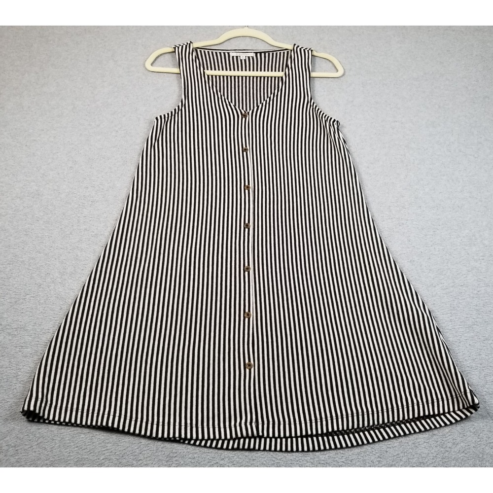 Z Supply Dress Womens M Medium Black White Stripe Knit Sleeveless Stretch Summer